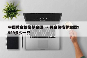 中国黄金价格梦金园 → 黄金价格梦金园9999多少一克