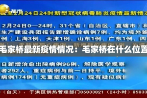 毛家桥最新疫情情况：毛家桥在什么位置