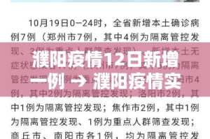 濮阳疫情12日新增一例 → 濮阳疫情实时动态
