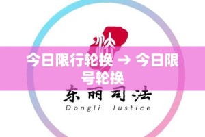 今日限行轮换 → 今日限号轮换