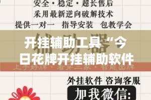 开挂辅助工具“今日花牌开挂辅助软件”专业师傅带你一起了解(确实有挂