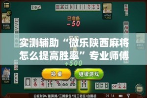 实测辅助“微乐陕西麻将怎么提高胜率”专业师傅带你一起了解(确实有挂