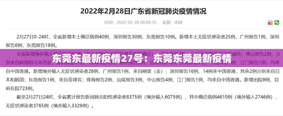 东莞东最新疫情27号:东莞东莞最新疫情 东莞东最新疫情27号:东莞东莞最新疫情