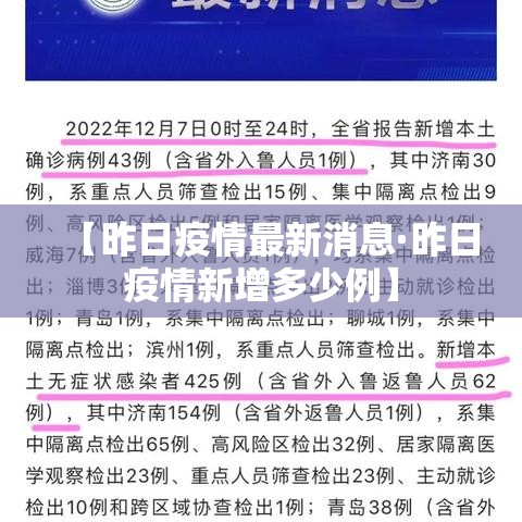 【昨日疫情最新消息·昨日疫情新增多少例】 【昨日疫情最新消息·昨日疫情新增多少例】
