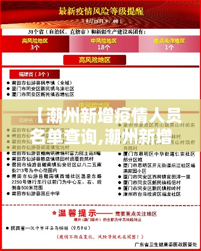 【潮州新增疫情人员名单查询,潮州新增3例新型肺炎】 【潮州新增疫情人员名单查询,潮州新增3例新型肺炎】