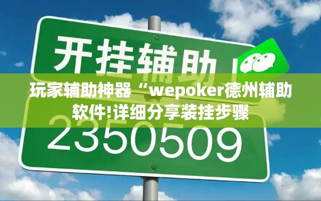 玩家辅助神器“wepoker德州辅助软件!详细分享装挂步骤 玩家辅助神器“wepoker德州辅助软件!详细分享装挂步骤