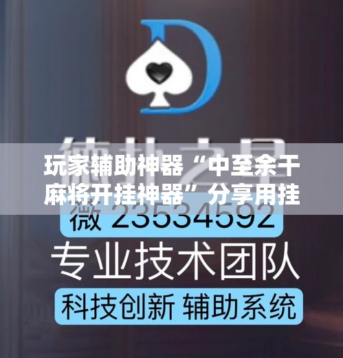 玩家辅助神器“中至余干麻将开挂神器”分享用挂教程