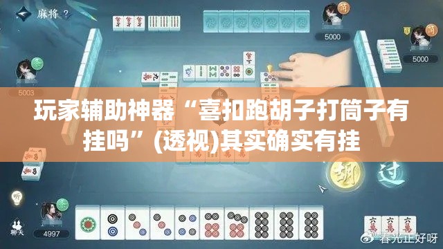 玩家辅助神器“喜扣跑胡子打筒子有挂吗”(透视)其实确实有挂