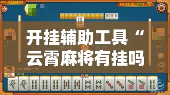 开挂辅助工具“云霄麻将有挂吗	”科技辅助神器手机版