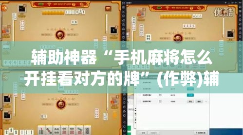 辅助神器“手机麻将怎么开挂看对方的牌”(作弊)辅助透视教程