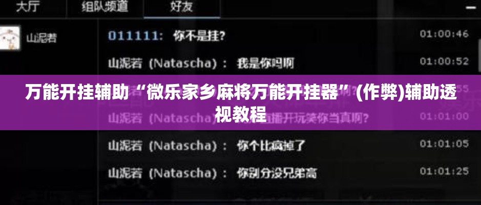 万能开挂辅助“微乐家乡麻将万能开挂器”(作弊)辅助透视教程