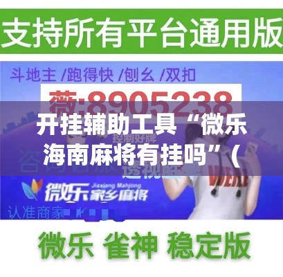 开挂辅助工具“微乐海南麻将有挂吗	”(作弊)辅助透视教程