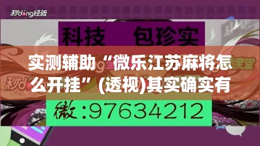 实测辅助“微乐江苏麻将怎么开挂”(透视)其实确实有挂