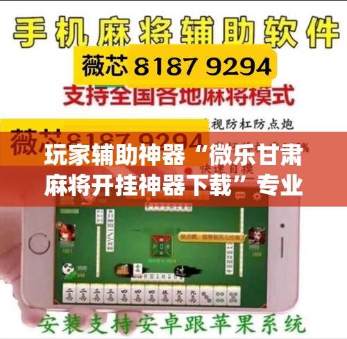 玩家辅助神器“微乐甘肃麻将开挂神器下载”专业师傅带你一起了解(确实有挂