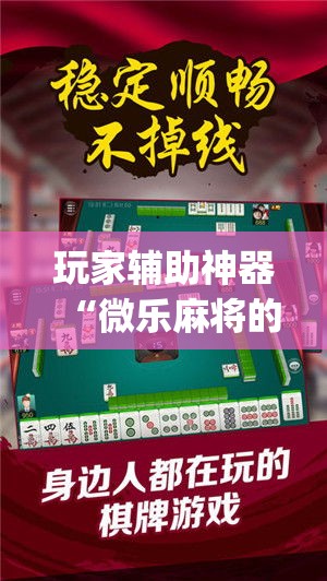 玩家辅助神器“微乐麻将的胜率提高方法	”(透视)其实确实有挂