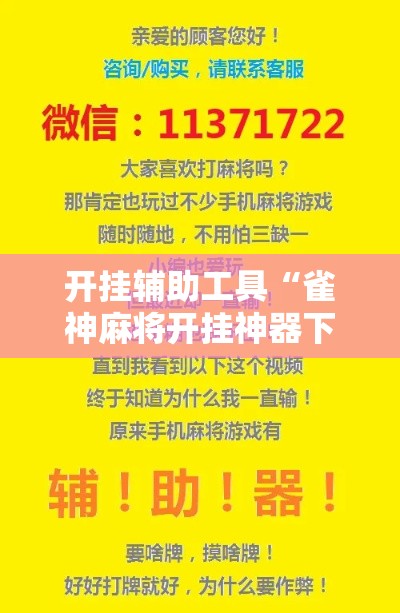 开挂辅助工具“雀神麻将开挂神器下载	”科技辅助神器手机版