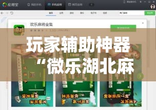 玩家辅助神器“微乐湖北麻将小程序怎么开挂	”科技辅助神器手机版