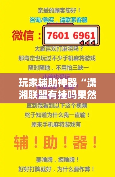 玩家辅助神器“潇湘联盟有挂吗果然有挂	”科技辅助神器手机版