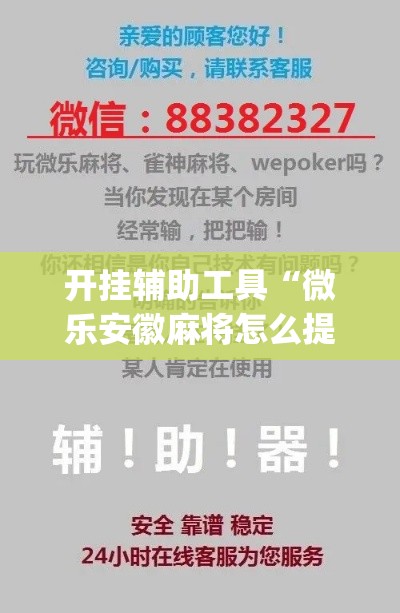 开挂辅助工具“微乐安徽麻将怎么提高胜率	”专业师傅带你一起了解(确实有挂