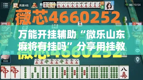 万能开挂辅助“微乐山东麻将有挂吗”分享用挂教程