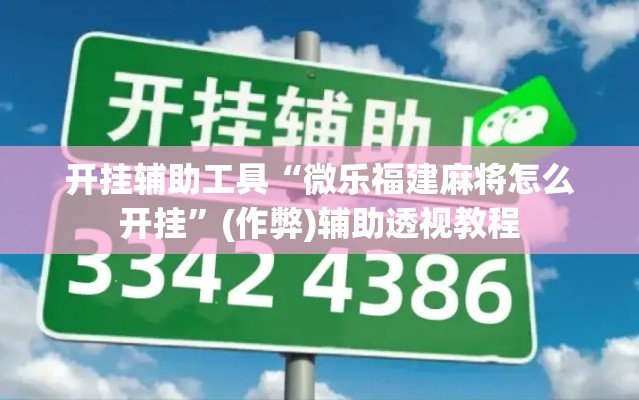 开挂辅助工具“微乐福建麻将怎么开挂”(作弊)辅助透视教程