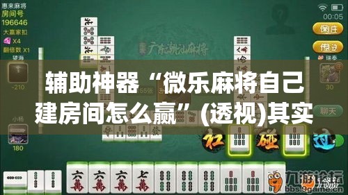 辅助神器“微乐麻将自己建房间怎么赢	”(透视)其实确实有挂