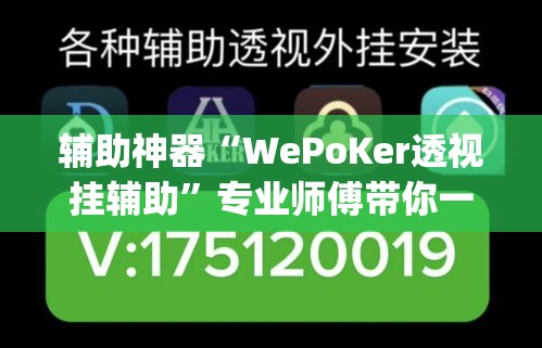 辅助神器“WePoKer透视挂辅助	”专业师傅带你一起了解(确实有挂