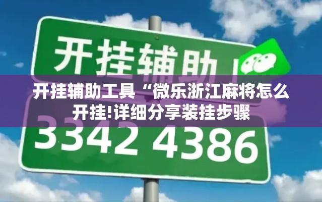 开挂辅助工具“微乐浙江麻将怎么开挂!详细分享装挂步骤
