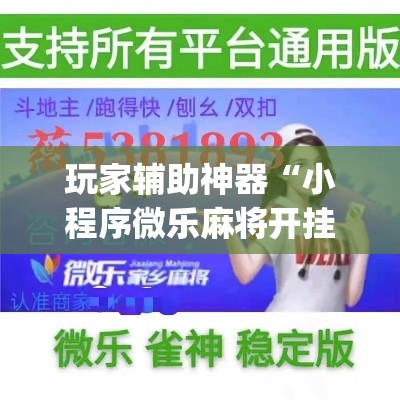 玩家辅助神器“小程序微乐麻将开挂神器下载	”(作弊)辅助透视教程