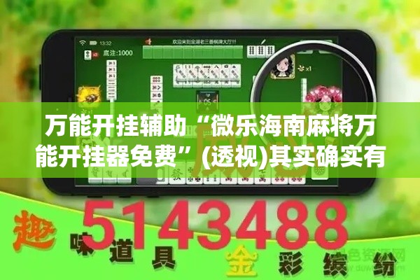 万能开挂辅助“微乐海南麻将万能开挂器免费	”(透视)其实确实有挂