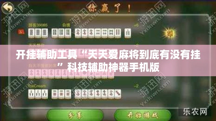 开挂辅助工具“天天爱麻将到底有没有挂”科技辅助神器手机版