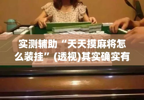 实测辅助“天天摸麻将怎么装挂”(透视)其实确实有挂