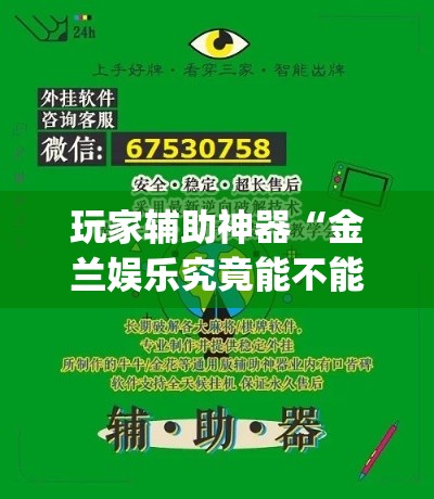 玩家辅助神器“金兰娱乐究竟能不能开挂”(作弊)辅助透视教程