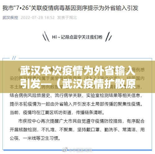 武汉本次疫情为外省输入引发—（武汉疫情扩散原因）