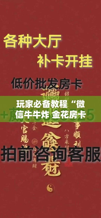 玩家必备教程“微信牛牛炸 金花房卡链接”详细房卡教程