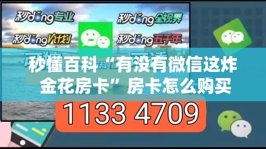 秒懂百科“有没有微信这炸 金花房卡	”房卡怎么购买