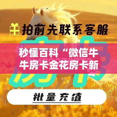 秒懂百科“微信牛牛房卡金花房卡新道游房卡”房卡详细充值